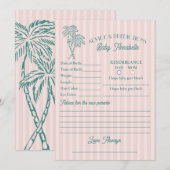 Pink Palm Springs Beach Douche Advies voor Baby Kaart (Voorkant / Achterkant)