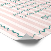 Pink Palm Springs Pastel Beach Advies voor Baby Poster (Hoek)