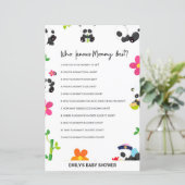 Pink Panda Baby shower Game (Staand voorkant)