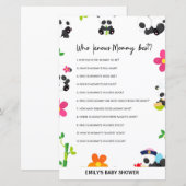 Pink Panda Baby shower Game (Voorkant / Achterkant)