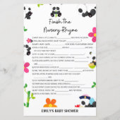 Pink Panda Baby shower Game (Voorkant)