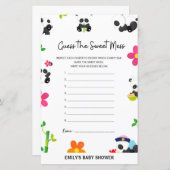 Pink Panda Baby shower Game (Voorkant / Achterkant)