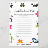 Pink Panda Baby shower Game (Voorkant)