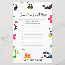 Pink Panda Baby shower Game
