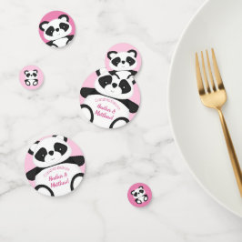 Pink Panda Beer Baby shower Confetti