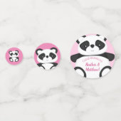 Pink Panda Beer Baby shower Confetti (Voorkanten)