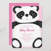 Pink Panda Beer Baby shower Kaart (Voorkant / Achterkant)