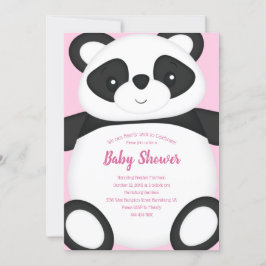 Pink Panda Beer Baby shower Kaart