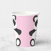 Pink Panda Beer Baby shower Papieren Bekers (Links)