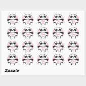 Pink Panda Beer Baby shower Ronde Sticker (Vel)