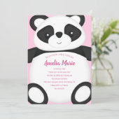 Pink Panda Beer Birthday Party Kaart (Staand voorkant)