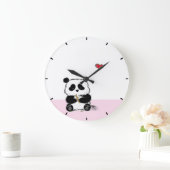Pink Panda en Bamboo Stalk Grote Klok (Huis)