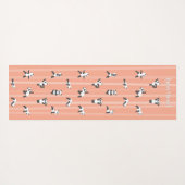Pink Panda Yoga Mat Custom Name Same on Both Sides (Achterkant (horizontaal))