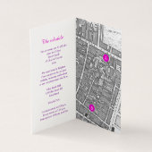 Pink pansy art bruiloft — plattegrond kaart (Binnen)