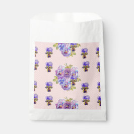 Pink Pansy spot Flowers floral Party Favor Bags Bedankzakje