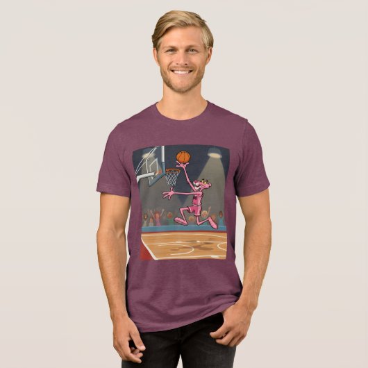 Pink Panther Slam Dunk Tri-Blend Shirt (Voorkant volledig)