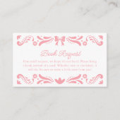 Pink Papel Picado Boeken voor Baby Informatiekaartje (Voorkant)