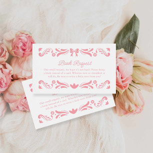 Pink Papel Picado Boeken voor Baby Informatiekaartje