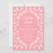 Pink Papel Picado Mexicaans Baby shower Kaart (Voorkant)