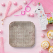 pink papieren bordje (Feest)
