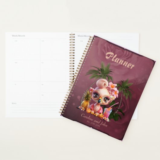 Pink Paradise, een zoete flamingo Planner (Display)