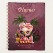 Pink Paradise, een zoete flamingo Planner (Voorkant)