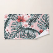 Pink Paradise Tropical Island Floral Botanical Bad Handdoek (Handdoek)