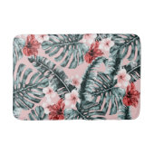 Pink Paradise Tropical Island Floral Botanical Badmat (Voorkant)