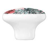 Pink Paradise Tropical Island Floral Botanical Keramische Knop (Zijkant)