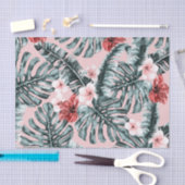 Pink Paradise Tropical Island Floral Botanical Tissuepapier (Craft)