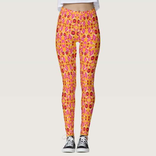 PINK PARELTJES LEGGINGS (Voorkant)