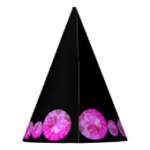 Pink Pareltjes Party Pet Feesthoedjes (Achterkant)