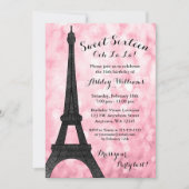 Pink Paris Bokeh Glitter Lights Sweet 16 Kaart (Voorkant)
