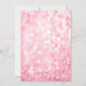 Pink Paris Bokeh Glitter Lights Sweet 16 Kaart (Achterkant)
