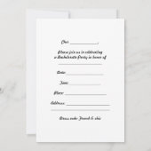 Pink Paris Eiffel Tower Bachelorette Kaart (Achterkant)