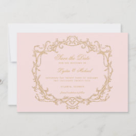 Pink Paris Glam Save The Date