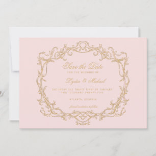 Pink Paris Glam Save The Date
