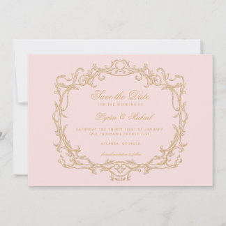 Pink Paris Glam Save The Date