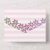 Pink Paris Theenmaal Quinceañera All In One Uitnodiging (Achterkant)