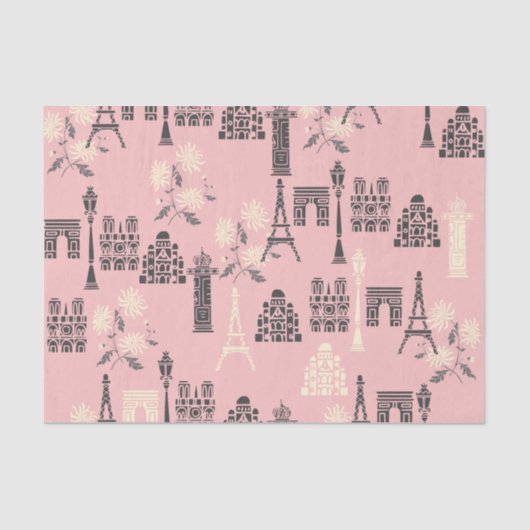 Pink Paris Tissue Paper Tissuepapier (Voorkant)