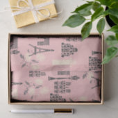 Pink Paris Tissue Paper Tissuepapier (Geschenk)