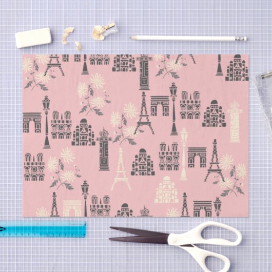 Pink Paris Tissue Paper Tissuepapier (Craft)
