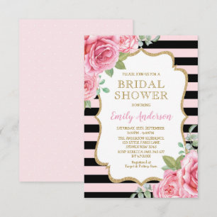 Pink Paris Vrijgezellenfeest Waterverf Rozen Wedde Kaart