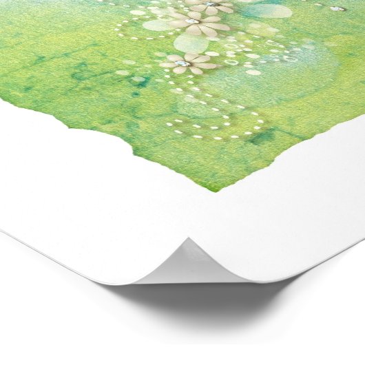 Pink Paris Waterverf D'Aire Ballon Poster (Hoek)