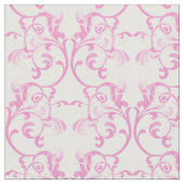 Pink Parisian Damask Pattern Fabric Stof (Close Up)