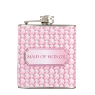 Pink Parly Maid of Honor Wedding Flask Heupfles