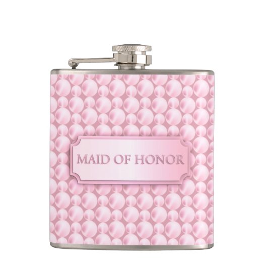 Pink Parly Maid of Honor Wedding Flask Heupfles (Voorkant)