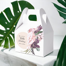 Pink Parrot Boho Tropical 50th Birthday Party Bedankdoosjes