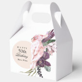 Pink Parrot Boho Tropical 50th Birthday Party Bedankdoosjes (Achterkant)