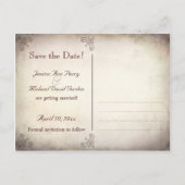 Pink Parrot Tulip Save the Date Briefkaart (Achterkant)